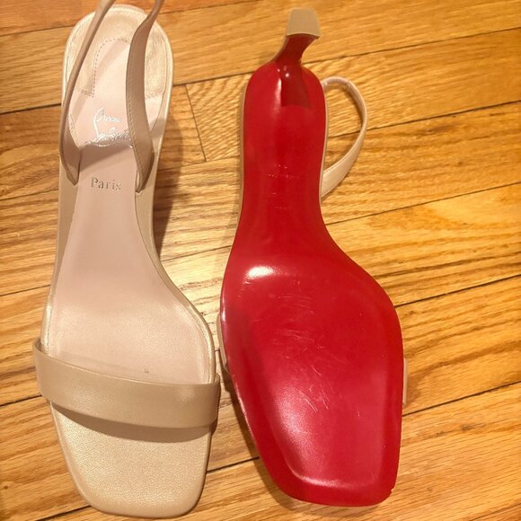 LouBoutin Shoes - brand new CHRISTIAN LOUBOUTIN O Condora 55 suede slingback sandals Size 40